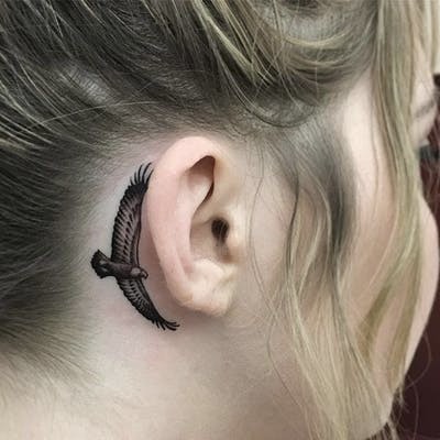 Bird Tattoo Behind Ear: Delicate & Trendy Ideas