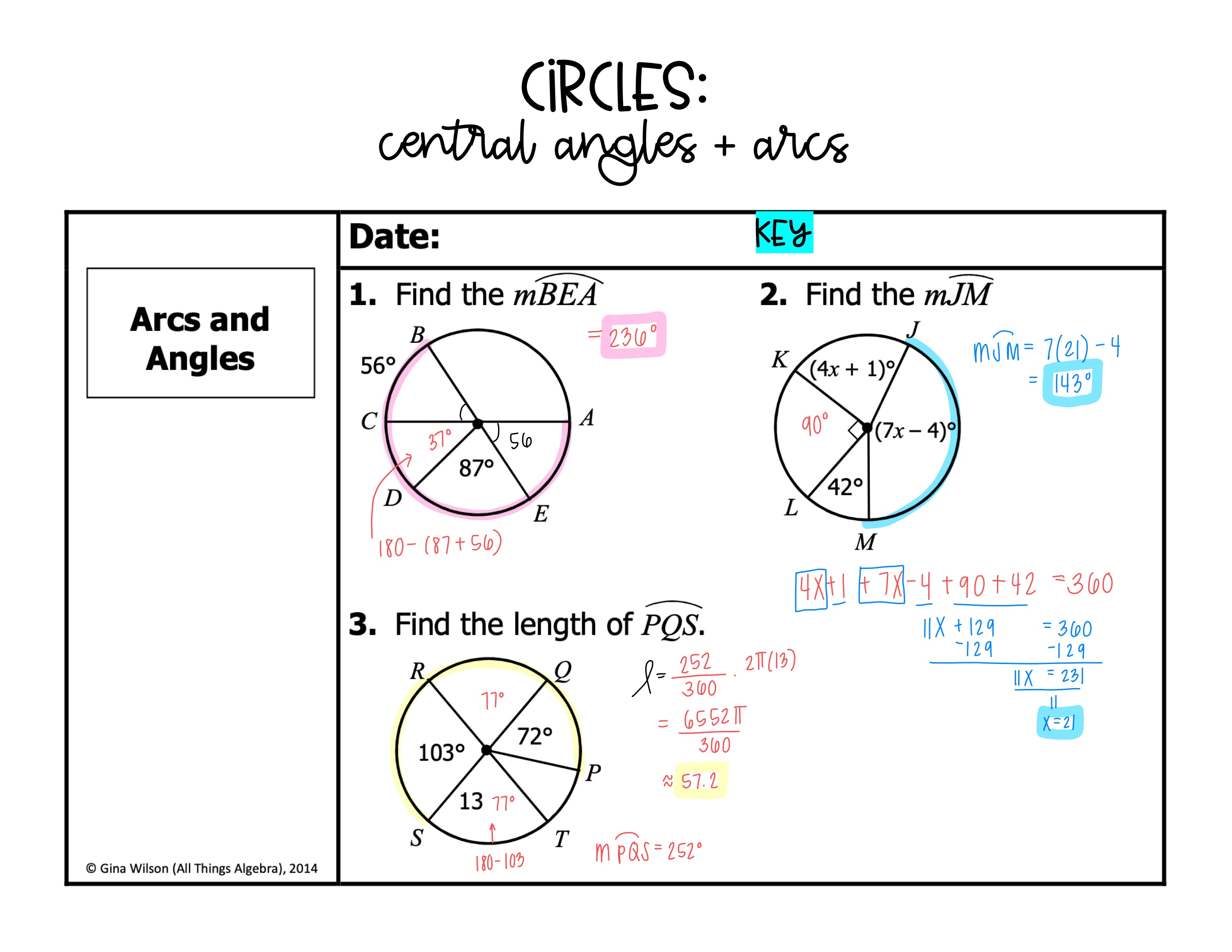 Central Angles Arcs Math With Mrs Koon Central Angles Arcs Math With Mrs Koon