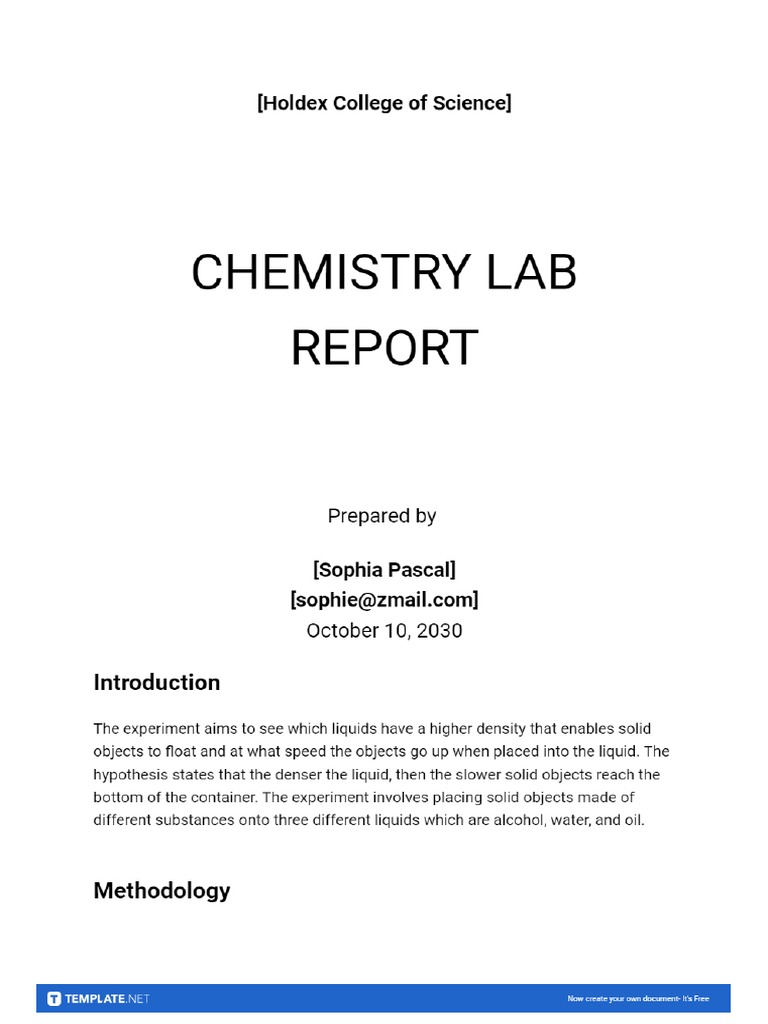 Chemistry Lab Report Template Word Hq Template Documents Chemistry Lab Report Template Word Hq Template Documents