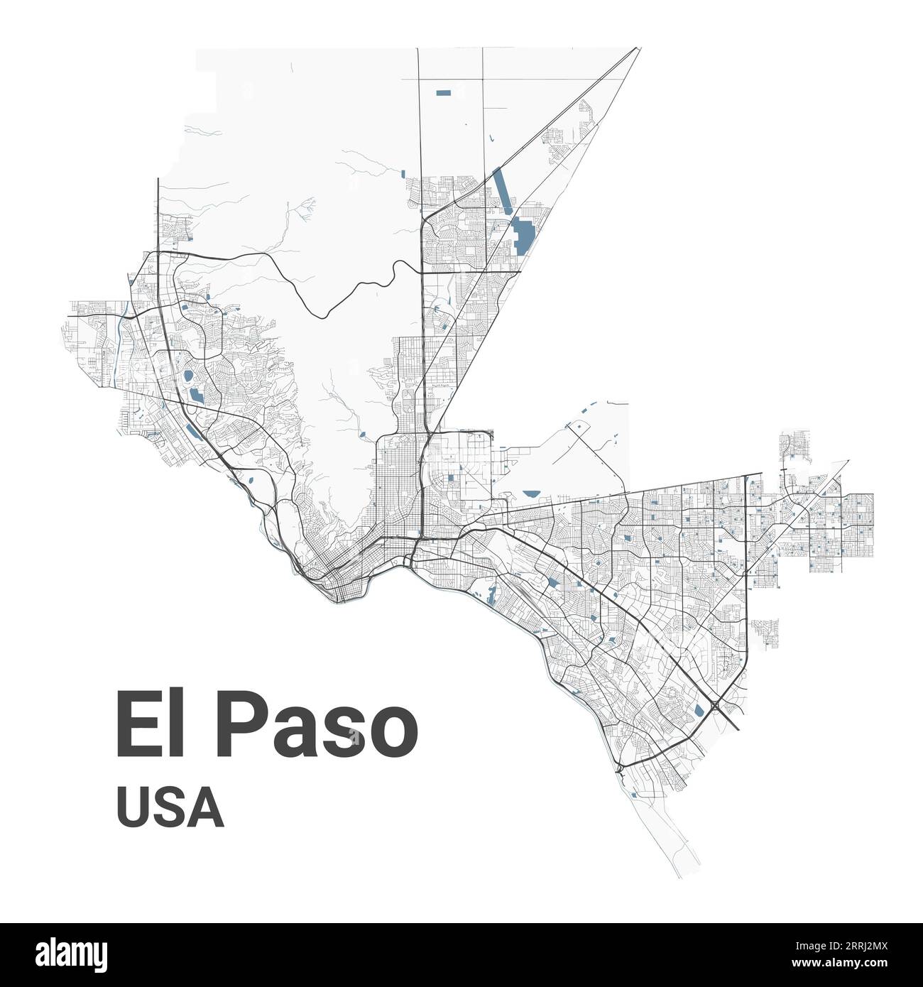 El Paso Map American City Municipal Administrative Area Map With El Paso Map American City Municipal Administrative Area Map With