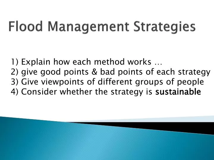 Flood Management Strategies In Government Documents As Per The Flood Flood Management Strategies In Government Documents As Per The Flood