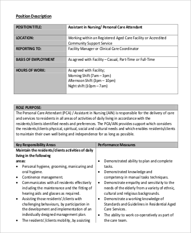 Free 9 Sample Pca Job Descriptions In Pdf Free 9 Sample Pca Job Descriptions In Pdf