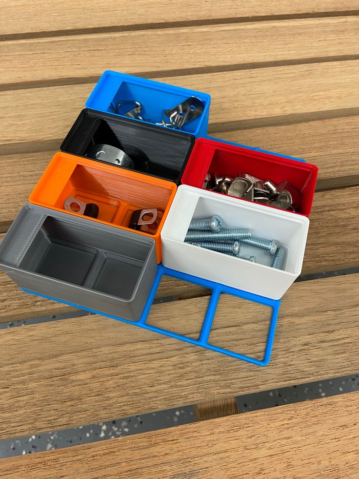 Gridfinity 1X2 Height 46Mm Small Parts Organizer Bins Screw Bin Gridfinity 1X2 Height 46Mm Small Parts Organizer Bins Screw Bin