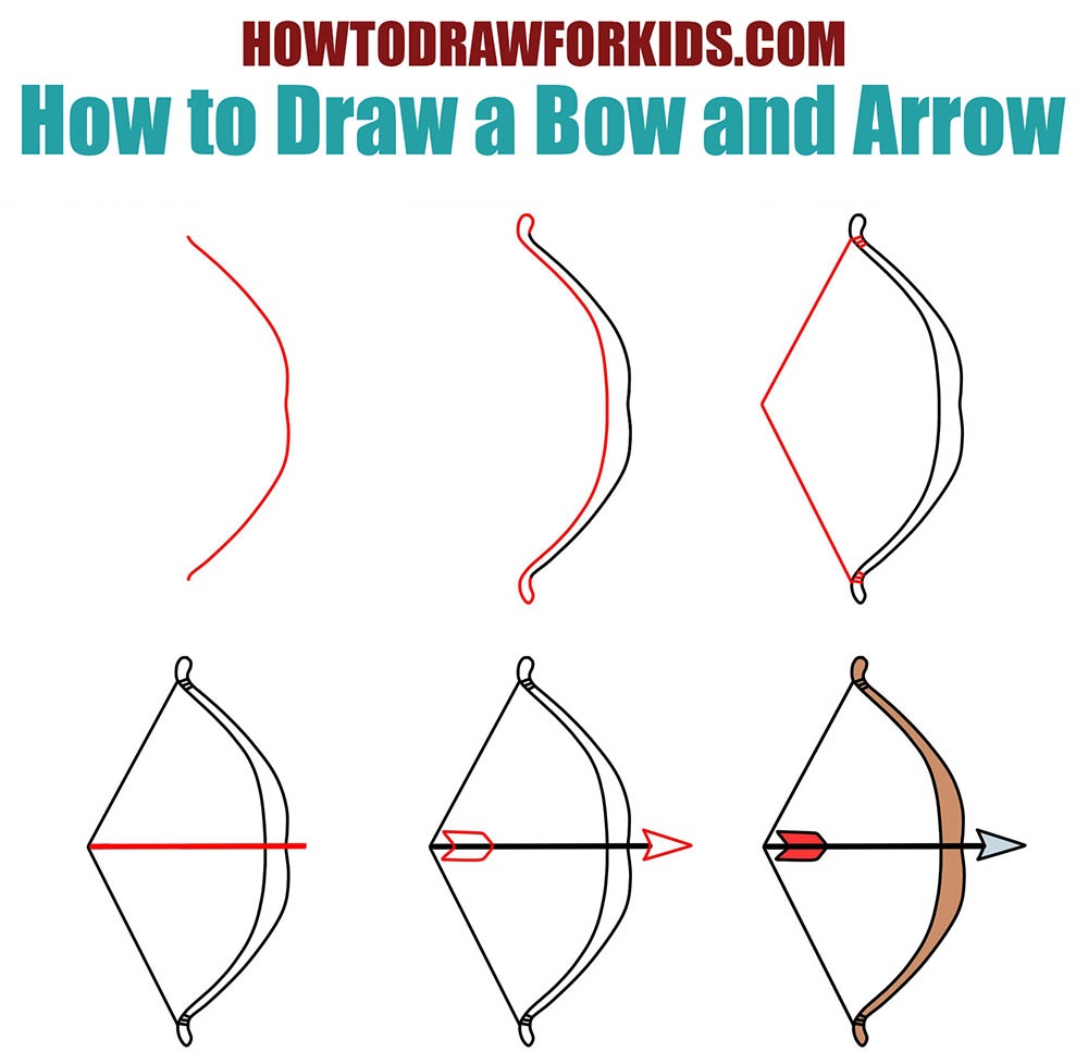 How To Draw A Bow And Arrow For Kids How To Draw For Kids How To Draw A Bow And Arrow For Kids How To Draw For Kids