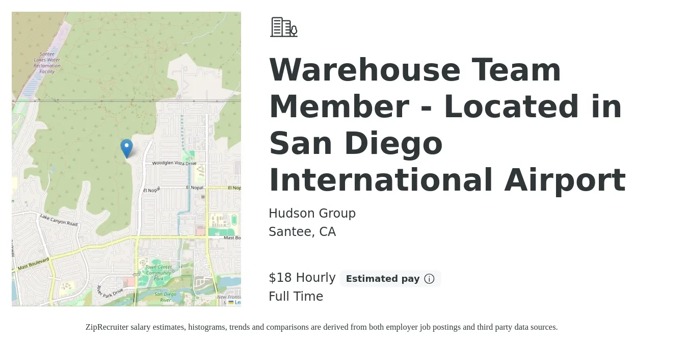 Hudson Group Warehouse Team Member Located Job In Santee Ca Hudson Group Warehouse Team Member Located Job In Santee Ca