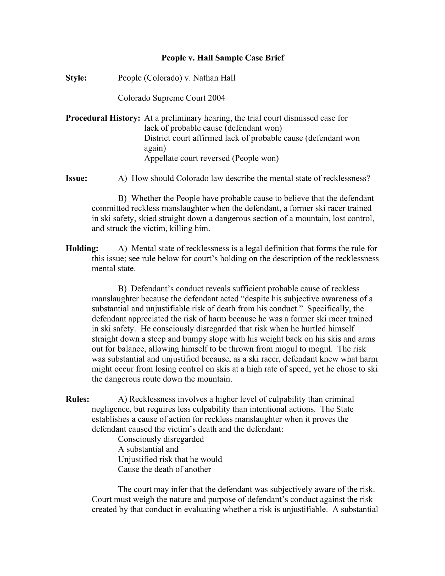 Hwpeople V Turner Docx 1 Case Brief And Reflection On People V Turner Hwpeople V Turner Docx 1 Case Brief And Reflection On People V Turner