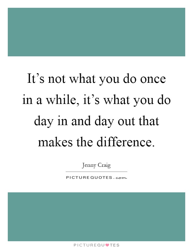 It S Not What You Do Once In A While It S What You Do Day In And Day It S Not What You Do Once In A While It S What You Do Day In And Day