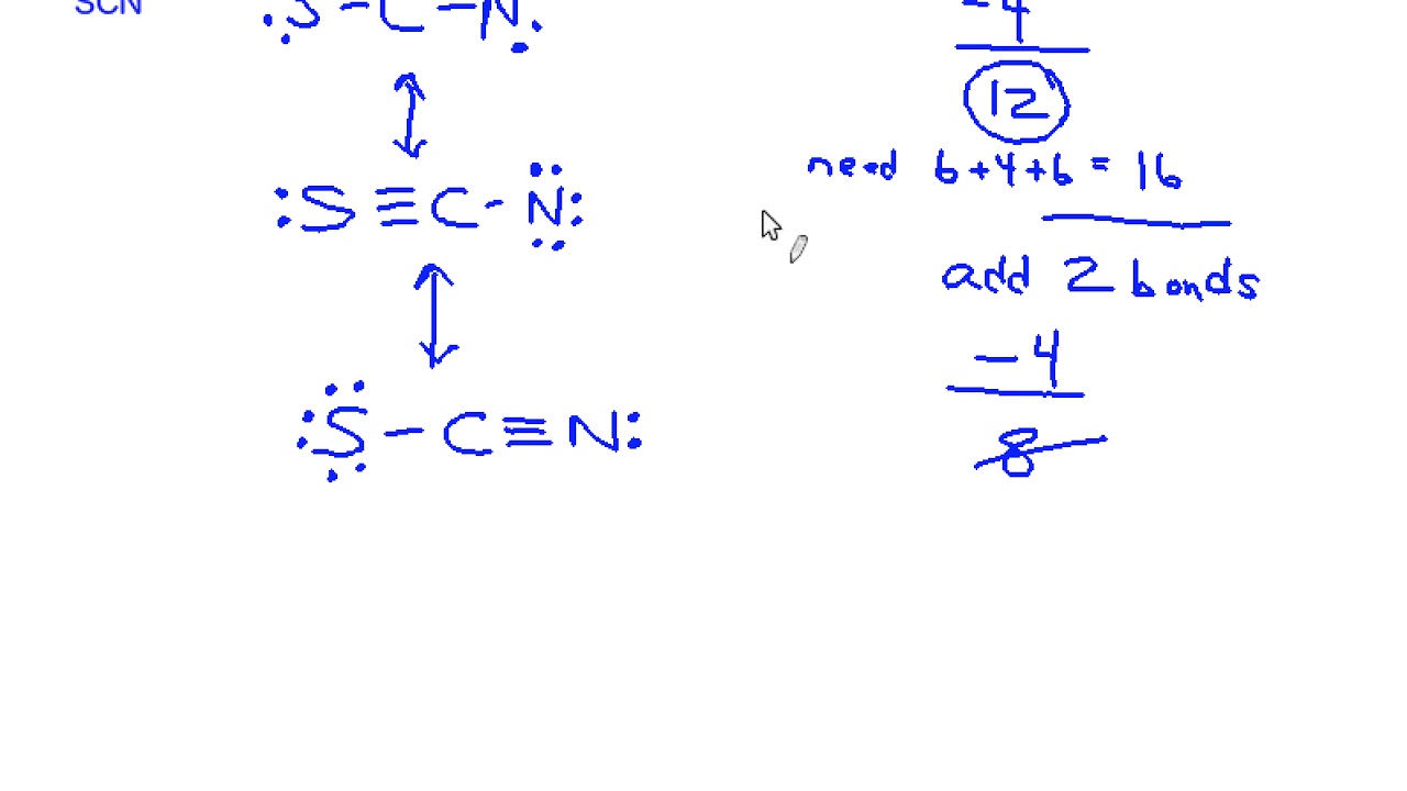How to Draw the Lewis Structure for SCN-