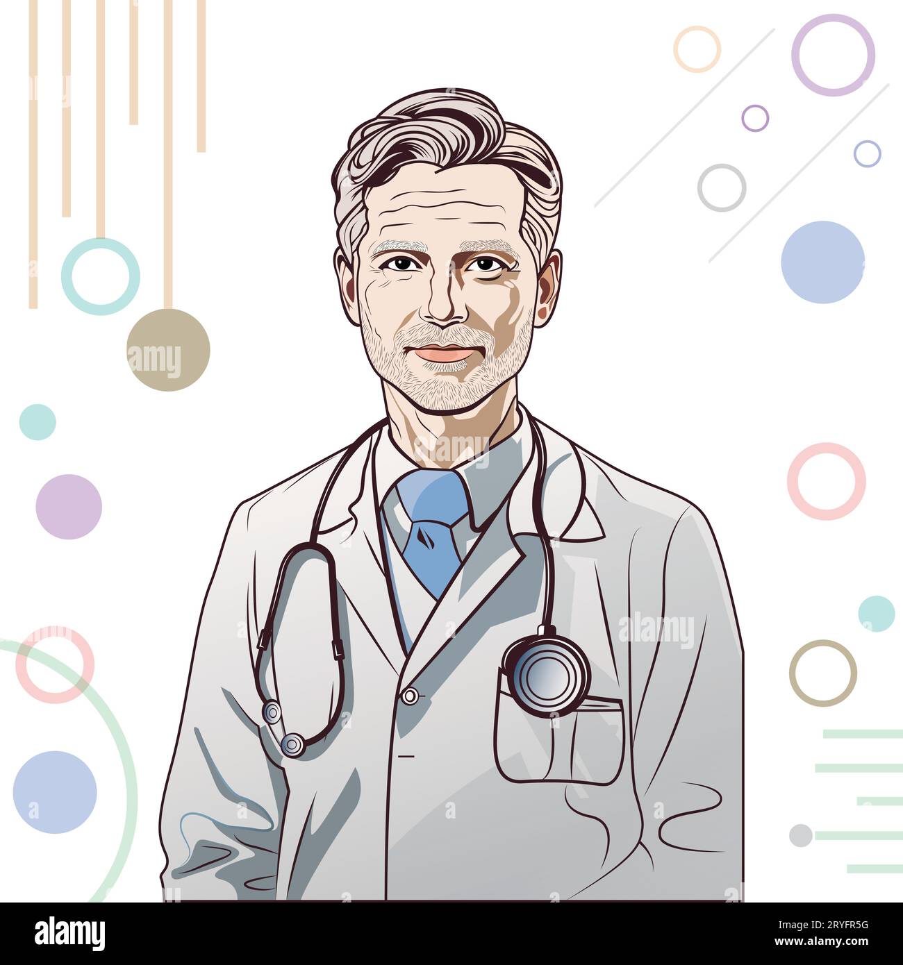 Medical And Health Care Banner With Stethoscope Vector Image Medical And Health Care Banner With Stethoscope Vector Image
