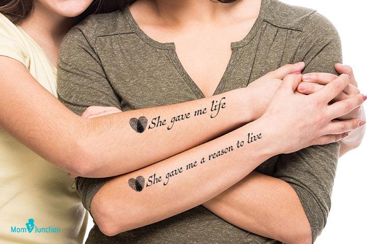 Heartfelt Mom and Daughter Quote Tattoos for Unbreakable Bonds