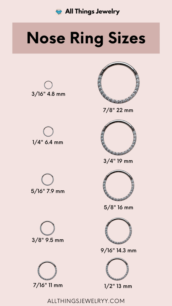 Ultimate Guide to Nose Jewelry Sizes