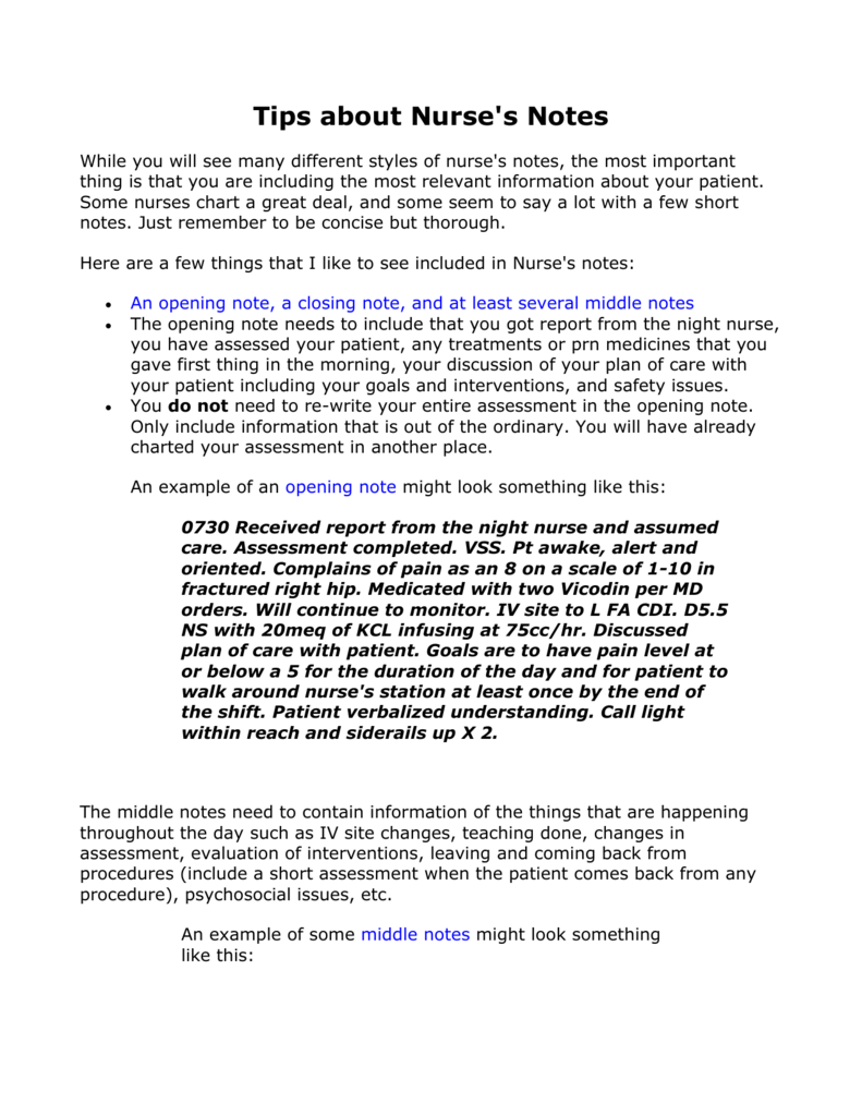 Nurse Notes Template Sarseh Com Nurse Notes Template Sarseh Com