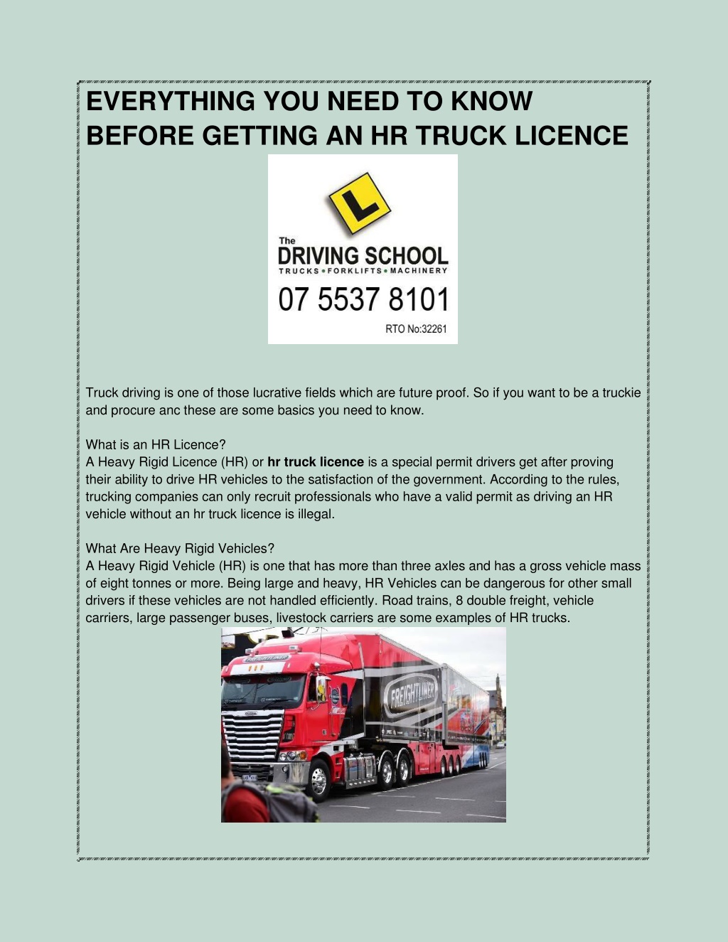 Ppt Everything You Need To Know Before Getting An Hr Truck Licence Ppt Everything You Need To Know Before Getting An Hr Truck Licence