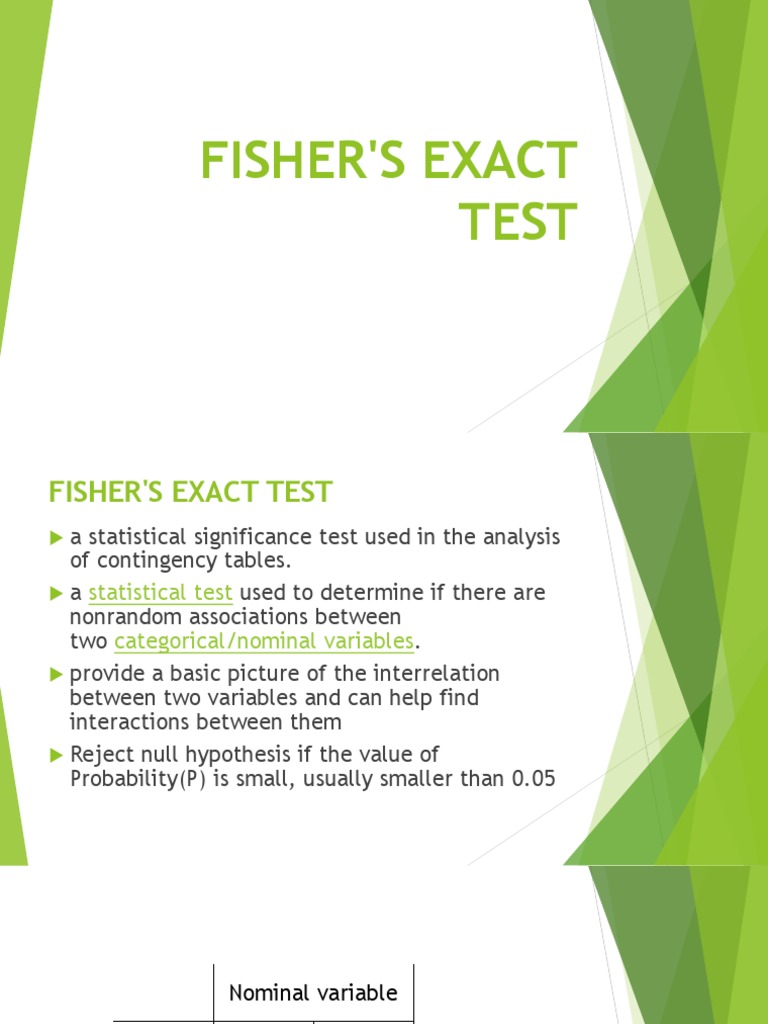 Ppt Fisher S Exact Test Powerpoint Presentation Free Download Id Ppt Fisher S Exact Test Powerpoint Presentation Free Download Id