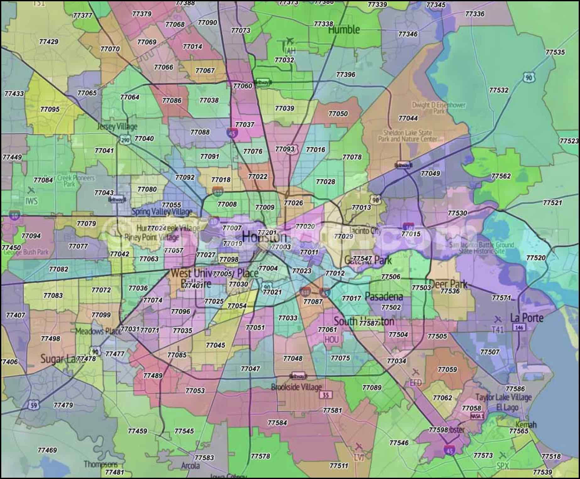 Printable Houston Map Printable Houston Map