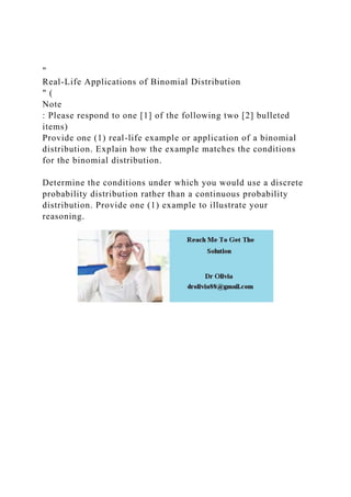 Real Life Applications Of Binomial Distribution Note P Docx Real Life Applications Of Binomial Distribution Note P Docx