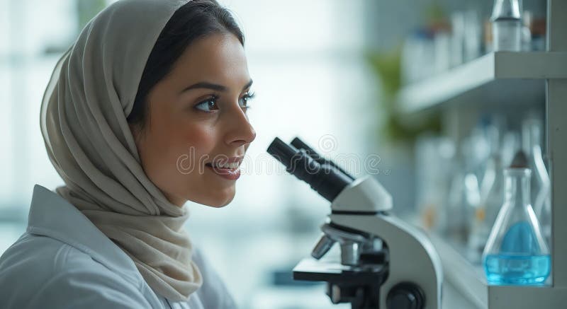 Scientific Curiosity Unveiling Mysteries Through The Microscope Stock Scientific Curiosity Unveiling Mysteries Through The Microscope Stock