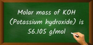 Solved Calculate The Molar Mass Of Potassium Hydroxide Koh Solved Calculate The Molar Mass Of Potassium Hydroxide Koh