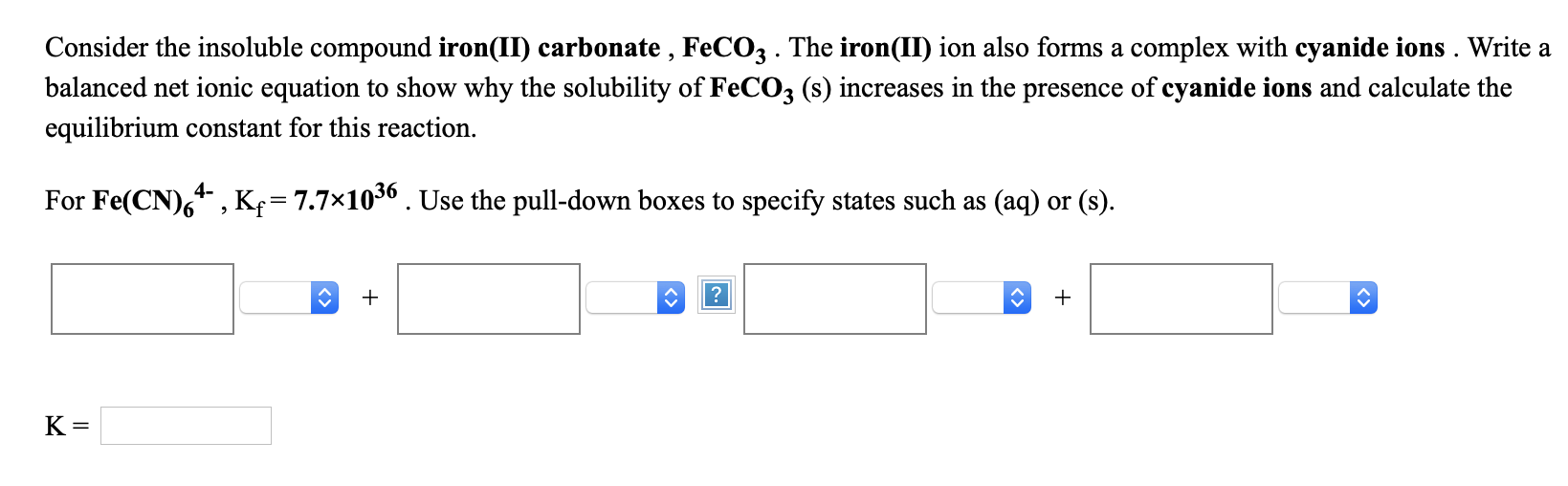 Solved Complete The Following For The Compound Iron Ii Chegg Com Solved Complete The Following For The Compound Iron Ii Chegg Com