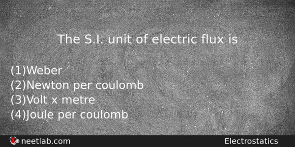What is the Unit of Electric Flux?