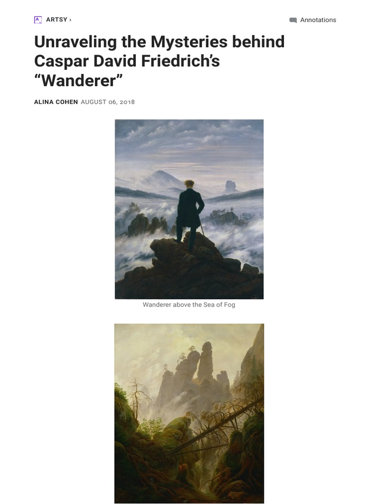 Unraveling The Mysteries Behind Caspar David Friedrich S Wanderer Unraveling The Mysteries Behind Caspar David Friedrich S Wanderer